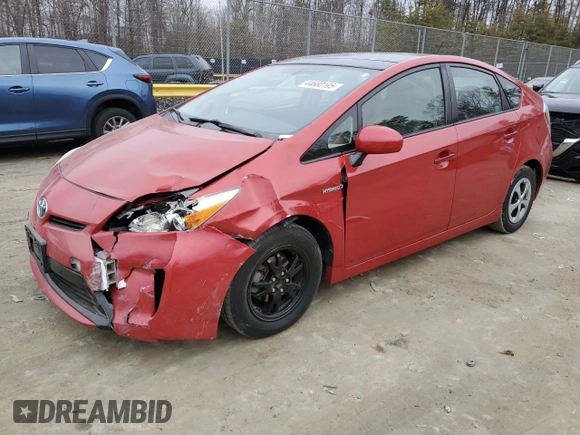 2014 Toyota Prius Four with VIN JTDKN3DU4E1827042, listed as a Copart auction lot 44680195 with 165,108 mi miles and Salvage Title. Bid and sale history available at carsss.com. Image 1.