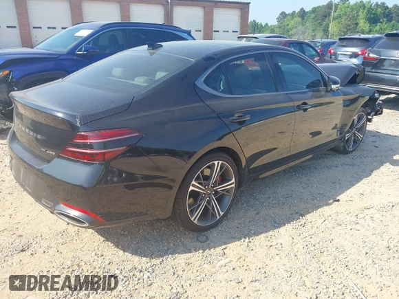 2024 Genesis G70 Sport Advanced с VIN KMTG54SE2RU139151, выставлен на аукционе IAAI как лот 42574030 с пробегом 7 420 миль миль и . История ставок и продаж доступна на DreamBid. Изображение 4.
