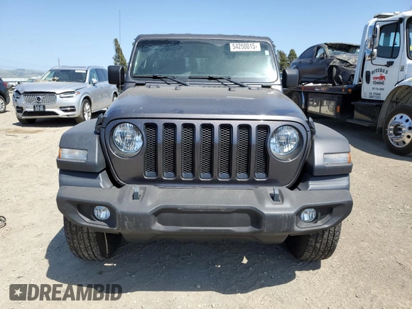 2021 Jeep Wrangler Unlimited Sport S with VIN 1C4HJXDNXMW795690, listed as a Copart auction lot 54250015 with 23,175 mi miles and Salvage title. Bid and sale history available at DreamBid. Image 5.