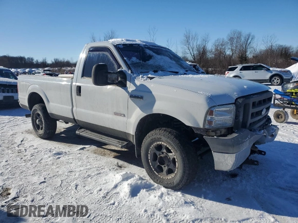 2005 Ford F-250 XL with VIN 1FTSF21P45EC86041, listed as a Copart auction lot 87603895 with 162,299 mi miles and Salvage Title. Bid and sale history available at DreamBid. Image 4.