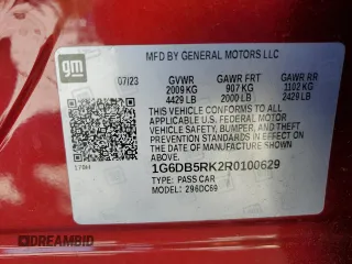 2024 Cadillac CT4 Premium Luxury z VIN 1G6DB5RK2R0100629, wystawiony jako Copart lot #76079204 z przebiegiem 23 279 mil mil oraz Czysty tytuł • Clean title. Historia ofert i sprzedaży dostępna na DreamBid. Obrazek 12.