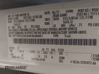 2017 Ford Transit with VIN 1FTYR1ZM3HKB29581, listed as a IAAI auction lot 41639407 with 113,729 mi miles and . Bid and sale history available at DreamBid. Image 9.