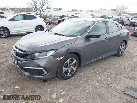 2019 Honda Civic Sedan LX with VIN 2HGFC2F66KH595946, listed as a IAAI auction lot 42017066 with 37,634 mi miles. Bid and sale history available at carsss.com. Image 17.