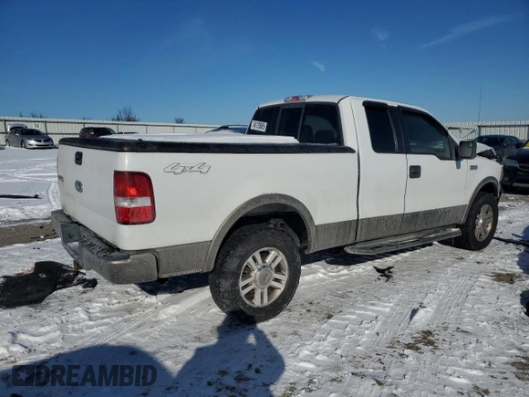 2005 Ford F-150 XLT with VIN 1FTPX14555NA48125, listed as a Copart auction lot 46129885 with 203,695 mi miles and Salvage Title. Bid and sale history available at carsss.com. Image 3.