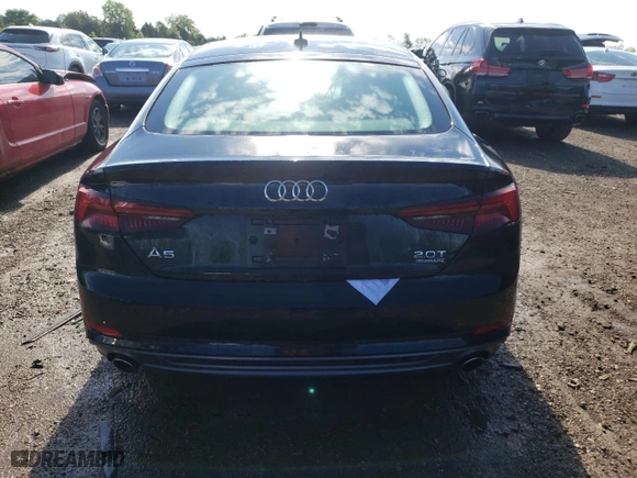 2018 Audi A5 Sportback Prestige with VIN WAUFNCF55JA078265, listed as a Copart auction lot 51595414 with NaN miles and Salvage Title. Bid and sale history available at carsss.com. Image 6.