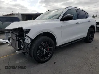 2020 Alfa Romeo Stelvio Sport z VIN ZASPAJAN3L7C76543, wystawiony jako Copart lot #55679115 z przebiegiem 23 093 mil mil oraz Szkoda całkowita • Salvage title. Historia ofert i sprzedaży dostępna na DreamBid. Obrazek 1.