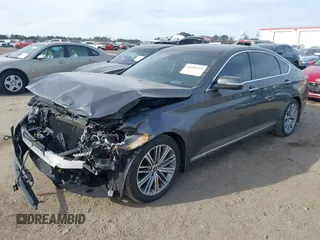 2018 Genesis G80 3.8L with VIN KMHGN4JE3JU230140, listed as a IAAI auction lot 41699214 with 35,864 mi miles. Bid and sale history available at carsss.com. Image 18.