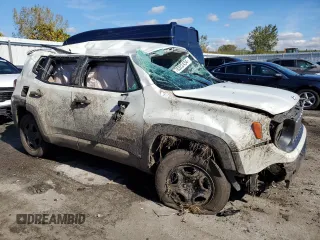 2018 Jeep Renegade Sport with VIN ZACCJBAH0JPH07332, listed as a Copart auction lot 76322434 with Not provided miles and Salvage title. Bid and sale history available at DreamBid. Image 4.