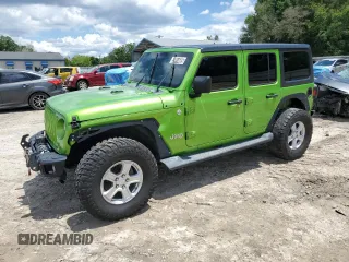 2018 Jeep Wrangler Unlimited Sport S with VIN 1C4HJXDN6JW332280, listed as a Copart auction lot 55914605 with 135,998 mi miles and Clean title. Bid and sale history available at DreamBid. Image 1.