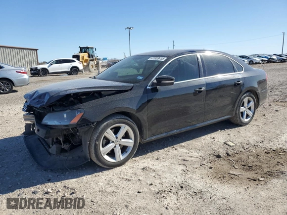 2013 Volkswagen Passat SE with VIN 1VWBH7A30DC130963, listed as a Copart auction lot 47929415 with 176,137 mi miles and Salvage Title. Bid and sale history available at carsss.com. Image 1.