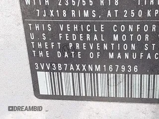 2022 Volkswagen Tiguan SE z VIN 3VV3B7AXXNM167936, wystawiony jako IAAI lot #42608826 z przebiegiem Nie podano mil oraz . Historia ofert i sprzedaży dostępna na DreamBid. Obrazek 9.
