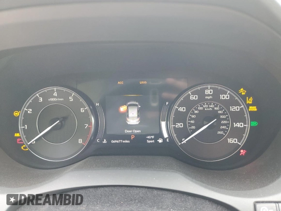 2020 Acura RDX with VIN 5J8TC2H3XLL028195, listed as a Copart auction lot 53663015 with 69,677 mi miles and Salvage title. Bid and sale history available at DreamBid. Image 9.