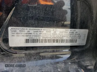 2010 Volkswagen Jetta Limited Edition z VIN 3VWAX7AJ7AM157665, wystawiony jako Copart lot #57994085 z przebiegiem 115 108 mil mil oraz Szkoda całkowita • Salvage title. Historia ofert i sprzedaży dostępna na DreamBid. Obrazek 12.