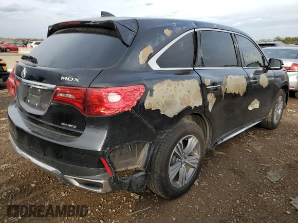 2019 Acura MDX with VIN 5J8YD4H36KL035027, listed as a Copart auction lot 62896552 with 51,875 mi miles. Bid and sale history available at carsss.com. Image 4.
