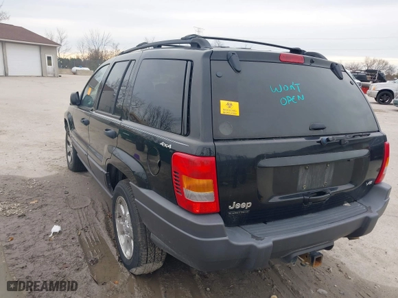 2001 Jeep Grand Cherokee Laredo with VIN 1J4GW48N91C644952, listed as a IAAI auction lot 40825099 with 1 mi miles. Bid and sale history available at carsss.com. Image 3.