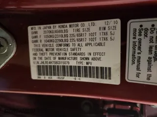 2011 Honda CR-V EX-L with VIN JHLRE4H75BC015079, listed as a Copart auction lot 49479825 with 235,891 mi miles and Salvage Title. Bid and sale history available at carsss.com. Image 14.