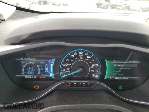 2016 Ford C-Max Energi SEL with VIN 1FADP5CU8GL101147, listed as a Copart auction lot 49293274 with 55,292 mi miles. Bid and sale history available at carsss.com. Image 9.