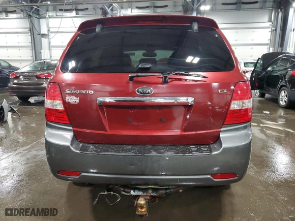 2007 Kia Sorento EX with VIN KNDJC736X75693936, listed as a Copart auction lot 85517424 with 123,428 mi miles and Salvage Title. Bid and sale history available at carsss.com. Image 6.