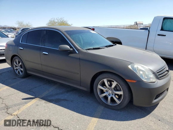 2006 Infiniti G35 with VIN JNKCV51E36M500160, listed as a Copart auction lot 71505364 with 236,731 mi miles and Salvage Title. Bid and sale history available at DreamBid. Image 4.