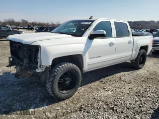 2015 Chevrolet Silverado 1500 LT with VIN 3GCUKREH6FG286357, listed as a Copart auction lot 46331795 with 187,632 mi miles and Salvage Title. Bid and sale history available at carsss.com. Image 1.