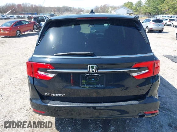 2022 Honda Odyssey EX-L with VIN 5FNRL6H72NB002554, listed as a IAAI auction lot 41932297 with 23,533 mi miles and . Bid and sale history available at DreamBid. Image 16.