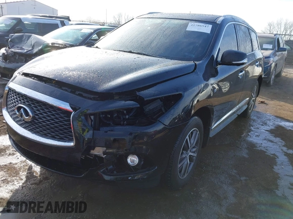 2019 Infiniti QX60 LUXE with VIN 5N1DL0MN4KC549132, listed as a IAAI auction lot 41786547 with 125,631 mi miles. Bid and sale history available at carsss.com. Image 2.