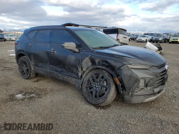 2020 Chevrolet Blazer LT with VIN 3GNKBJRS7LS695269, listed as a Copart auction lot 87037324 with 69,433 mi miles and Salvage title. Bid and sale history available at DreamBid. Image 4.