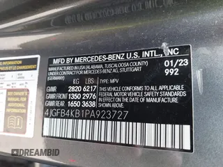 2023 Mercedes-Benz GLE 350 with VIN 4JGFB4KB1PA923727, listed as a IAAI auction lot 42351593 with 32,584 mi miles and . Bid and sale history available at DreamBid. Image 9.