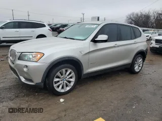 2013 BMW X3 xDrive28i with VIN 5UXWX9C54D0D02867, listed as a Copart auction lot 44048615 with 178,971 mi miles and Salvage Title. Bid and sale history available at carsss.com. Image 1.