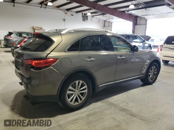 2012 Infiniti FX with VIN JN8AS1MW8CM150636, listed as a Copart auction lot 66044724 with 99,332 mi miles and Salvage Title. Bid and sale history available at carsss.com. Image 3.