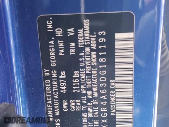 2013 Kia Optima SX z VIN 5XXGR4A63DG181193, wystawiony jako Copart lot #57774095 z przebiegiem 84 916 mil mil oraz Szkoda całkowita • Salvage title. Historia ofert i sprzedaży dostępna na DreamBid. Obrazek 13.