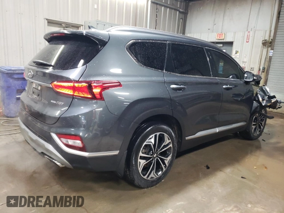 2020 Hyundai Santa Fe SEL with VIN 5NMS3CAA0LH152308, listed as a Copart auction lot 87057694 with 38,271 mi miles and Salvage Title. Bid and sale history available at carsss.com. Image 3.