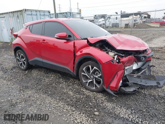 2021 Toyota C-HR LE with VIN JTNKHMBX1M1104530, listed as a IAAI auction lot 41324350 with 53,112 mi miles. Bid and sale history available at carsss.com. Image 1.