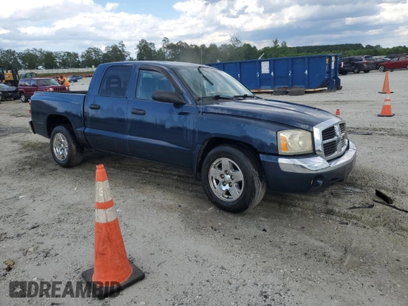 2005 Dodge Dakota SLT with VIN 1D7HE48NX5S308595, listed as a Copart auction lot 56713434 with 257,419 mi miles and Salvage Title. Bid and sale history available at DreamBid. Image 4.