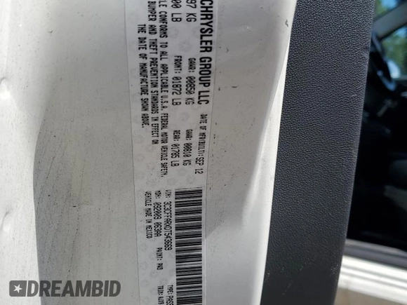 2013 FIAT 500 Pop with VIN 3C3CFFARXDT543669, listed as a Copart auction lot 64360145 with 107,481 mi miles and Salvage title. Bid and sale history available at DreamBid. Image 12.