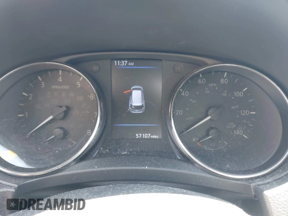 2018 Nissan Rogue SV with VIN KNMAT2MV3JP601389, listed as a IAAI auction lot 42023047 with 57,107 mi miles. Bid and sale history available at carsss.com. Image 7.