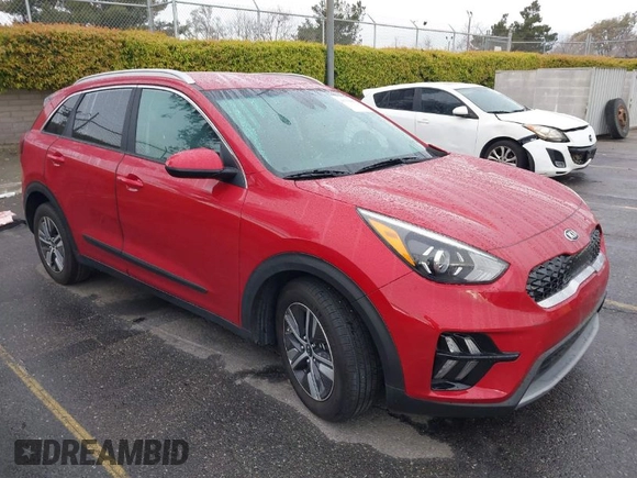 2021 Kia Niro LX with VIN KNDCB3LC6M5471707, listed as a IAAI auction lot 41755903 with 27,196 mi miles. Bid and sale history available at carsss.com. Image 1.