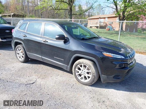 2014 Jeep Cherokee Sport with VIN 1C4PJLAB4EW110051, listed as a IAAI auction lot 41961698 with 153,570 mi miles and . Bid and sale history available at DreamBid. Image 1.