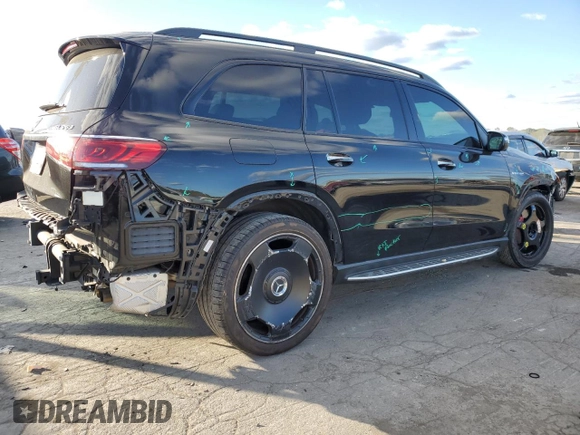 2022 Mercedes-Benz GLS 63 AMG with VIN 4JGFF8KE6NA826302, listed as a Copart auction lot 75299524 with 31,346 mi miles and Salvage Title. Bid and sale history available at DreamBid. Image 3.