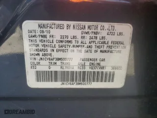 2011 Infiniti G37 Sedan Journey with VIN JN1CV6AP3BM500777, listed as a Copart auction lot 47498655 with 172,910 mi miles and Salvage Title. Bid and sale history available at carsss.com. Image 14.