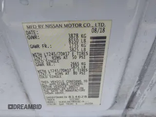 2018 Nissan NV Cargo S z VIN 1N6BF0KM4JN814628, wystawiony jako IAAI lot #42282183 z przebiegiem 128 289 mil mil oraz . Historia ofert i sprzedaży dostępna na DreamBid. Obrazek 9.
