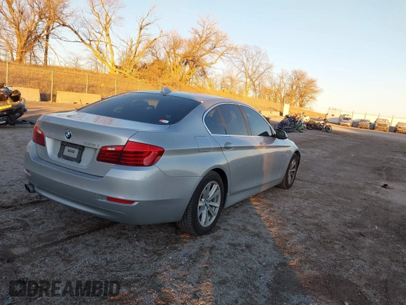 2016 BMW 5 Series 528i with VIN WBA5A5C58GG347422, listed as a IAAI auction lot 41116626 with 134,945 mi miles. Bid and sale history available at carsss.com. Image 4.