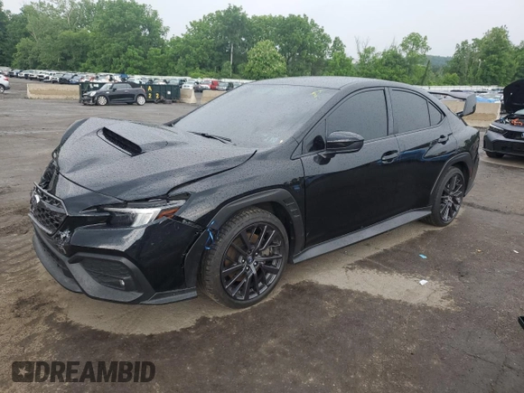 2023 Subaru WRX Premium z VIN JF1VBAF63P9821154, wystawiony jako Copart lot #61098765 z przebiegiem Nie podano mil oraz Szkoda całkowita • Salvage title. Historia ofert i sprzedaży dostępna na DreamBid. Obrazek 1.