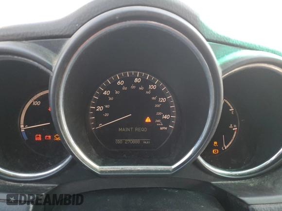 2006 Lexus RX 400h with VIN JTJHW31U260038484, listed as a Copart auction lot 51444995 with 270,888 mi miles and Salvage Title. Bid and sale history available at DreamBid. Image 9.