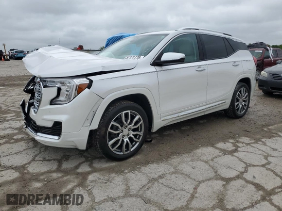 2023 GMC Terrain Denali z VIN 3GKALXEGXPL171205, wystawiony jako Copart lot #57771775 z przebiegiem 23 020 mil mil oraz Szkoda całkowita • Salvage title. Historia ofert i sprzedaży dostępna na DreamBid. Obrazek 1.