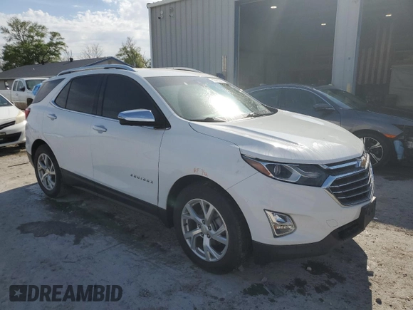 2020 Chevrolet Equinox Premier z VIN 2GNAXNEV5L6201364, wystawiony jako Copart lot #53293525 z przebiegiem Nie podano mil oraz Szkoda całkowita • Salvage title. Historia ofert i sprzedaży dostępna na DreamBid. Obrazek 4.