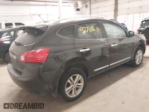 2012 Nissan Rogue S with VIN JN8AS5MVXCW407959, listed as a IAAI auction lot 42748633 with 133,068 mi miles and . Bid and sale history available at DreamBid. Image 4.