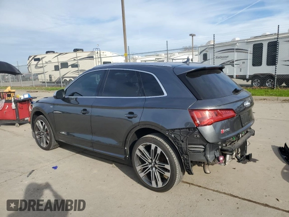 2018 Audi SQ5 Premium Plus with VIN WA1A4AFYXJ2214358, listed as a Copart auction lot 87127454 with 61,043 mi miles and Salvage Title. Bid and sale history available at DreamBid. Image 2.
