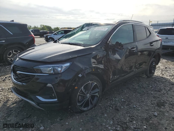 2023 Buick Encore GX Select with VIN KL4MMDS25PB142722, listed as a Copart auction lot 53588504 with 4,282 mi miles and Salvage Title. Bid and sale history available at carsss.com. Image 1.