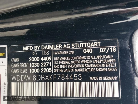 2019 Mercedes-Benz C 300 z VIN WDDWJ8DBXKF784453, wystawiony jako Copart lot #55414525 z przebiegiem 51 374 mil mil oraz Szkoda całkowita • Salvage title. Historia ofert i sprzedaży dostępna na DreamBid. Obrazek 12.